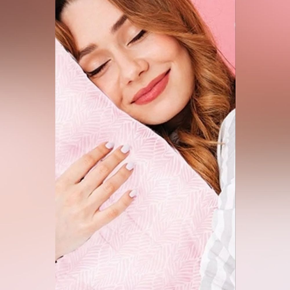 Lemon Lavender Pink Print Silky Satin Pillowcase